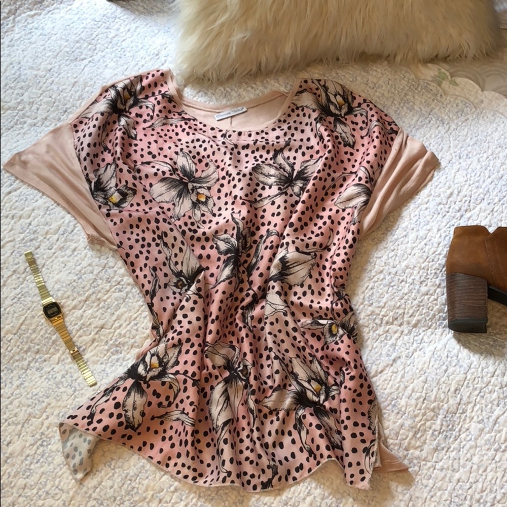 Pale  rose silk blouse